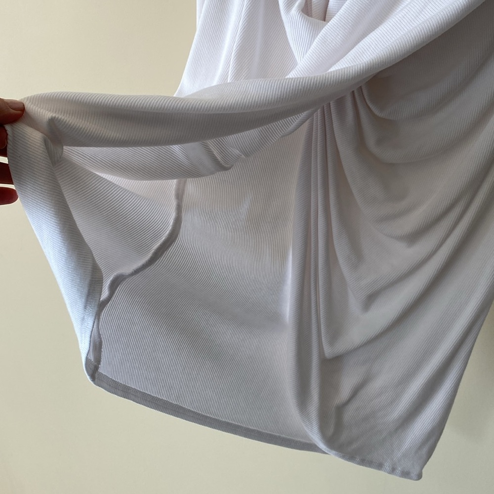 Fifteen Twenty Ribbed Cowl Neck Top - White - Size‎ XS - Picture 4 of 7